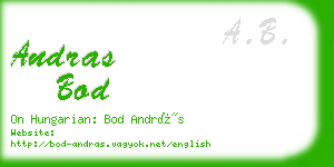 andras bod business card